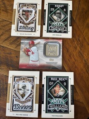 Lot of 5 Commemorative HOFers Patch Cards